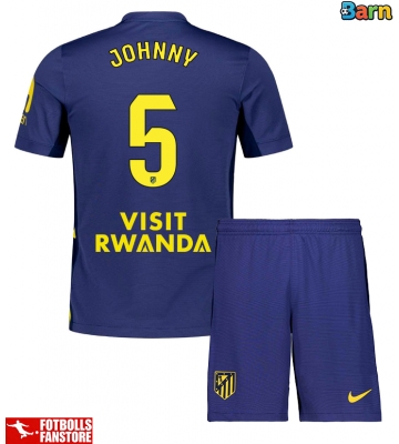 Atletico Madrid Johnny Cardoso #5 Bortatröja Barn 2025-26 Kortärmad (+ Korta byxor)